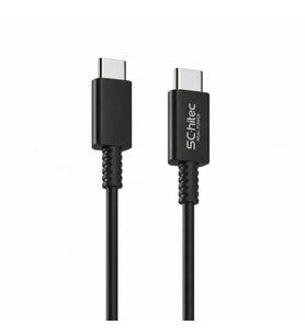 SChitec 60W Type-C to Type-C Data ve Hızlı Şarj Kablosu Telefon, Tablet, Laptop Uyumlu Siyah SK005