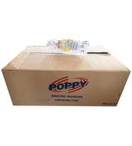 Poppy Şeffaf Plastik Kristal Bardak - 180 Cc. - 180 Ml. - 1000 Adetlik Koli