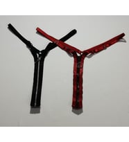 ASM1253 Kadın 2 Li Renkli  Fermuarlı Çabuçak String Tanga (Çok Renkli)