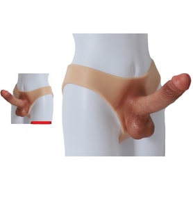 ETSMagaza Strap-on Giyilebilir İçi Dolu Tam Realistik Dildo