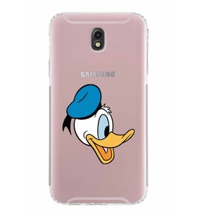 Samsung Galaxy J7 Pro  Kamera Korumalı Kapak Donald Duck Tasarımlı  Şeffaf  Kılıf
