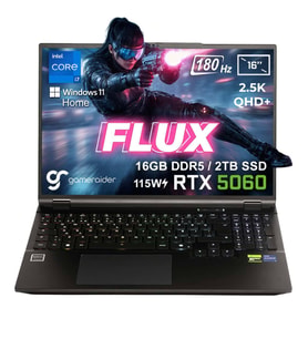 GameRaider FLUX GR16 Intel Core i7-14650HX 16GB DDR5 2TB SSD RTX 5060 8GB 115W 16 inç 2.5K QHD+ 180Hz W11 Home Gaming Laptop