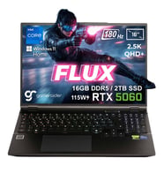 GameRaider FLUX GR16 Intel Core i7-14650HX 16GB DDR5 2TB SSD RTX 5060 8GB 115W 16 inç 2.5K QHD+ 180Hz W11 Home Gaming Laptop