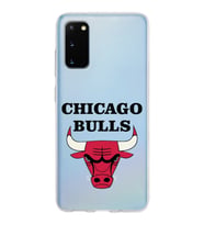 Samsung Galaxy S20 Kapak Chicago Bulls Tasarımlı Şeffaf Silikon Kılıf