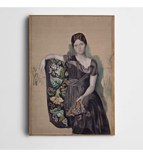 Pablo Picasso Yelpazeli Kadın Kanvas Tablo