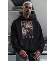 Stray Kids Baskılı Unisex Oversize Müzik Grubu Hoodie
