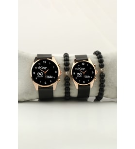 Sonsuzluk Seni Seviyorum Kol Saati isim ve Tarih Yazılabilir Sevgiliye Bileklik Hediye