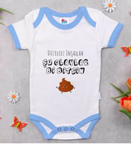 BK Kids Düzelcez İnşallah Tasarımlı Mavi Bebek Body Zıbın-1