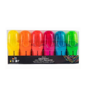 Serve Berry Mini Neon Fosforlu Kalem 6lı