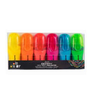 Serve Berry Mini Neon Fosforlu Kalem 6lı