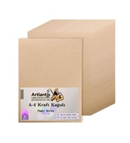A4 Kraft Kağıt 80 Gr 100 Adet Artlantis Kraft Saman Kağıt 100 Adet (Karışık)