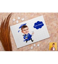 Karikatürlü Mezuniyete Özel Kişiye Özel Puzzle