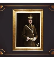 Altın Varaklı Çerçeveli Paspartulu Atatürk Tablo z4774 (Gold)