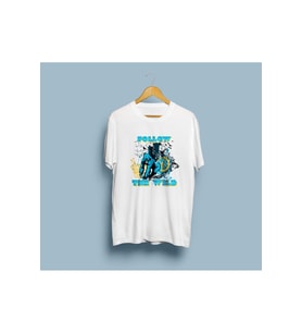 Oversize Follow The Wild Tasarım unisex T-shirt