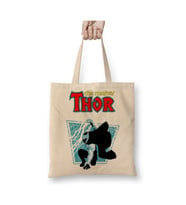 Thor Beyaz Bez Çanta Uzun Saplı Alışveriş Çantası Plaj Çantası