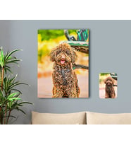 BK Gift Kişiye Özel Tam Boy Köpek Karikatürlü Kanvas Tablo 50x70cm-1