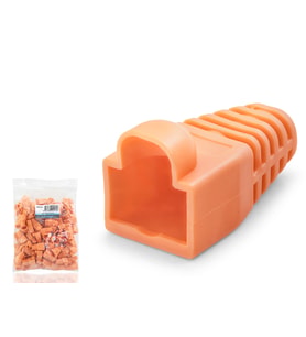Rj45 Konnektör Papuç - 100 Adet Turuncu / Ekonomik Poşet Paket ND2432