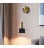 Rsylight Retro Metal Dekoratif Rustik Siyah Modern Duvar Aplik
