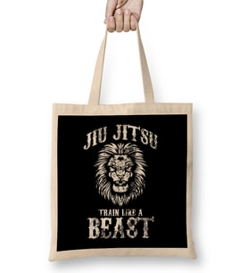 Brazilian Jiu Jitsu Train Like a Beast Distressed Bez Çanta Uzun Saplı