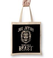 Brazilian Jiu Jitsu Train Like a Beast Distressed Bez Çanta Uzun Saplı