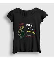 Presmono Kadın Siyah Forever Bob Marley T-Shirt 264889tt