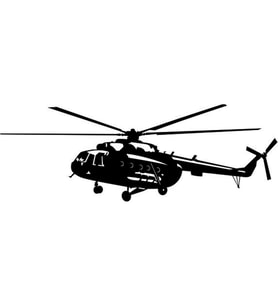 HELİKOPTER FOLYO STİCKER 20cm uzunluk