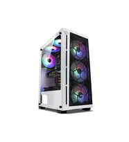 POWERBOOST PB-T001BW 4-RGB Fanlı Gaming Mid-Tower PC Kasası Beyaz