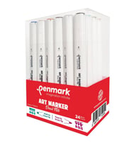 Penmark Art Marker Dual Nib Fırça Uç + Kesik Uç 24 Renk Set (Yerli Üretim)