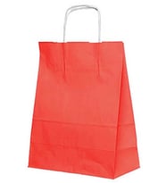Burgu Saplı Kırmızı Kağıt Çanta 32x12x41 cm - 25 Adet