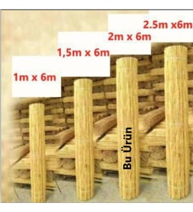TUNALAR KAMIŞ  KAMIŞ HASIR 2.5 ENİ 6 METRE UZUN LUGU (Sarı)