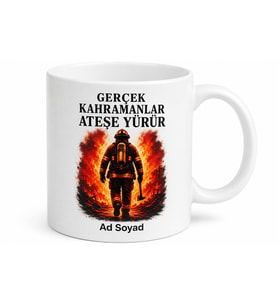 İtfaiyeci Kahraman Kupa Bardak Hediye