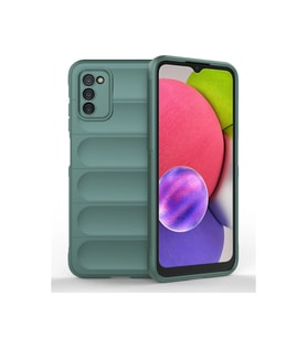 Samsung Galaxy A03s Kılıf Optimum Silikon - Koyu Yeşil