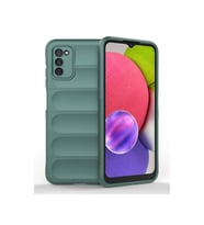 Samsung Galaxy A03s Kılıf Optimum Silikon - Koyu Yeşil