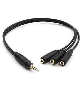 Ayt Kulaklık Çoklayıcı 3.5 Mm Erkek 1x3 Stereo Dişi X 3 30 Cm Y Kablo Aux Çoğaltıcı Jack Kablo