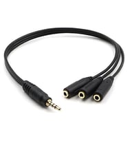 Ayt Kulaklık Çoklayıcı 3.5 Mm Erkek 1x3 Stereo Dişi X 3 30 Cm Y Kablo Aux Çoğaltıcı Jack Kablo