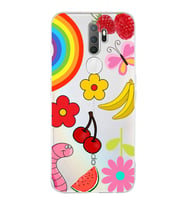 PrintiFy Oppo A9 2020 ile Uyumlu Water Color 5  Kamera Korumalı Şeffaf  Kılıf