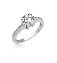 Gümüş Beyaz Baget Tek Taş Kadın Yüzük CSR2184180