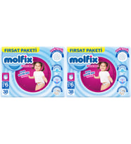 Molfix Külot Bebek Bezi Beden:6 (15+KG) Extra Large 76 Adet Ekonomik Fırsat Pk