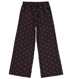 Civil Girls Yıldız Nakışlı 10-13 Yaş Pantolon - Kahve