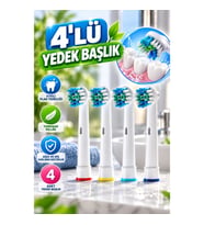 4’lü Yumuşak Kıllı Diş Fırçası Yedek Başlığı – Plak Temizliği İçin