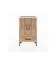 Arges Komodin 2 Raflı Tek Çekmeceli 2 Kapaklı 60x30x96 Aytaşı-Çam