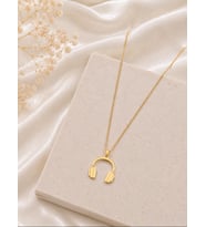 Kişiye Özel 925 Ayar Gümüş Şık Kulaklık Model Kolye (Gold)