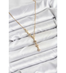 316L Çelik Zincir Gold Renk Kutup Yıldızı Model Kadın Kolye 5886 - HPSBYI8747-7992