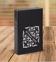 BK Gift Kişiye Özel Siyah Slim Boy Metal Sigara Kutusu-10