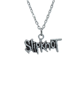 Slipknot Erkek Kadın Kolye Antik Gümüş Kaplama - 60 cm Düz Zincir