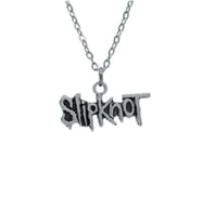Slipknot Erkek Kadın Kolye Antik Gümüş Kaplama - 60 cm Düz Zincir