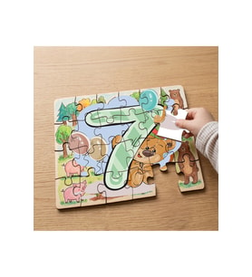 Sayıları Öğrenelim Tasarımlı 24 Parça Ahşap Çocuk Puzzle MPK0937