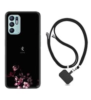 Oppo Reno 6 Kılıf Silikon Boyun Askılı İpli Desenli Silikon Love 1629