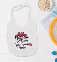 BK Kids Aynı Kadına Aşığız Tasarımlı Bebek Mama Önlüğü - Model 2