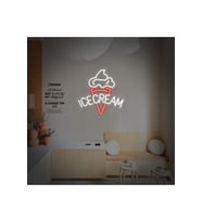 ICECREAM Yazılı ve Şekilli Neon Tabela